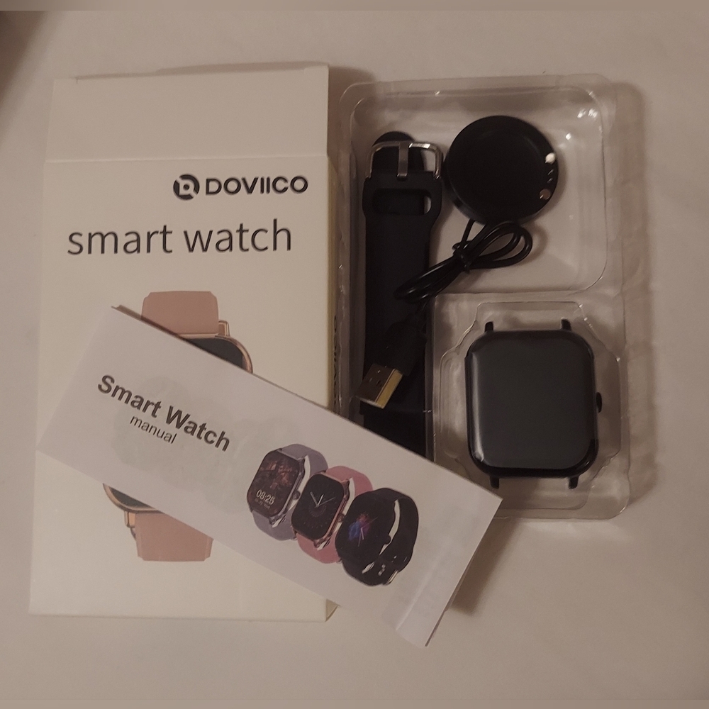 NEW Smart Watch By Doviico In Black - Picture 2 of 5